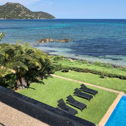 Stay just metres away from the turquoise Mediterranean Sea