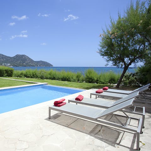 Soak up some vitamin D on the sun loungers by the pool