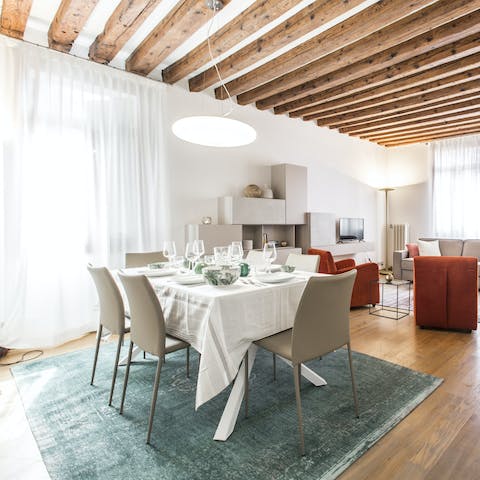 Serve up home-cooked Italian classics at the dining table