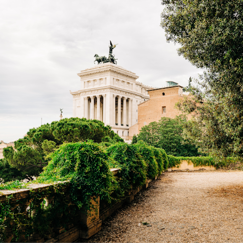 Discover Piazza Venezia, a three-minute walk away