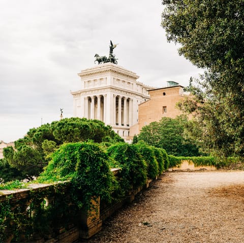 Discover Piazza Venezia, a three-minute walk away