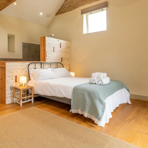 Snuggle up after a long day exploring in the comfortable bed