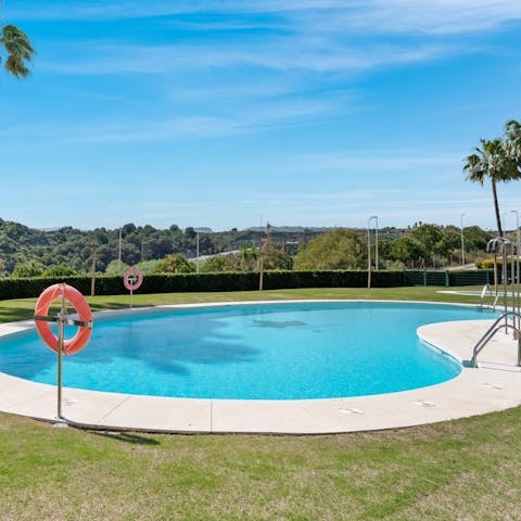 Cool off from the Costa del Sol sun in the shared pool