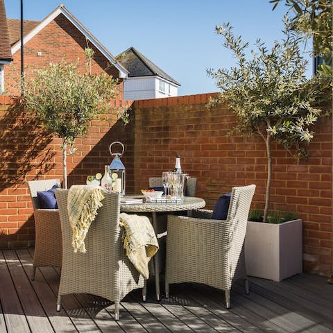 Have an alfresco breakfast before heading out for the day