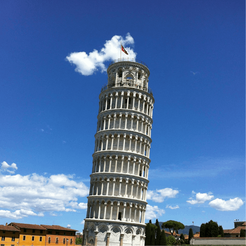 Take a short drive to see the leaning Tower of Pisa