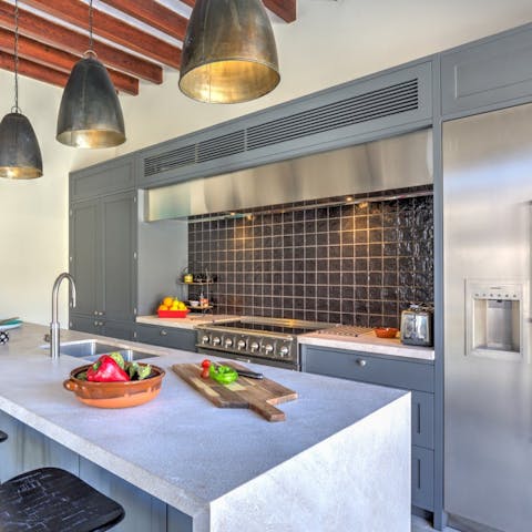 Whip up brunch and mimosas in the made-for-action kitchen