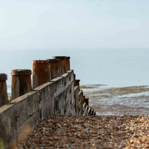 Pack a picnic and stroll down to Herne Bay beach in five minutes