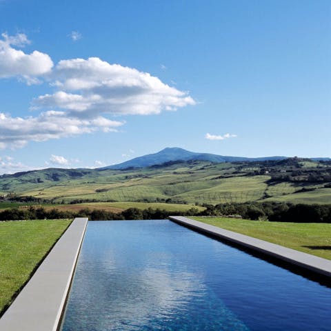 Swim a few leisurely lengths of the pristine heated pool