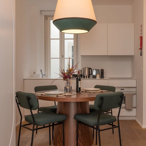 Get together for a breakfast of pastel de natas and freshly brewed coffees