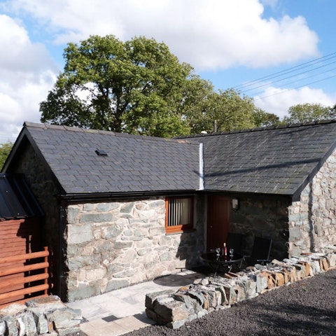 Soak up the sun on the back patio