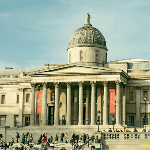 Walk five minutes south and admire the masterpieces at the National Gallery