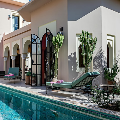 Lounge by the private pool and unwind in peace