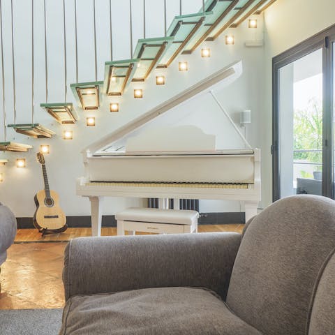 Get creative with the piano and guitar