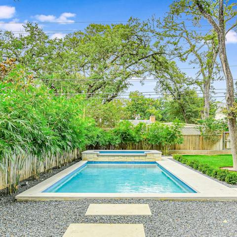 Make the most of the Texas sunshine with a dip in the pool or hot tub