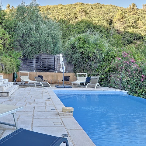 Cool off from the French Riviera sun in the infinity pool
