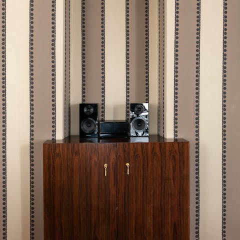 Play your favorites on the speaker system