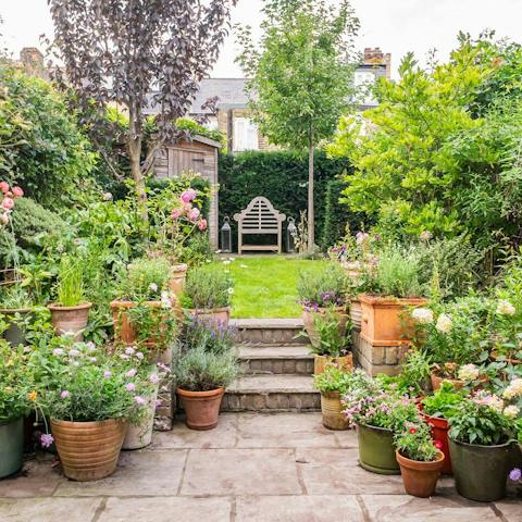 Spend time in the well manicured garden