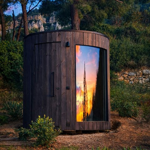 Relax in the sauna after a night of dancing in the private night club