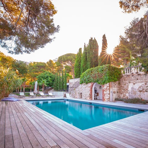 Make the most of the private pool, heated between April and October