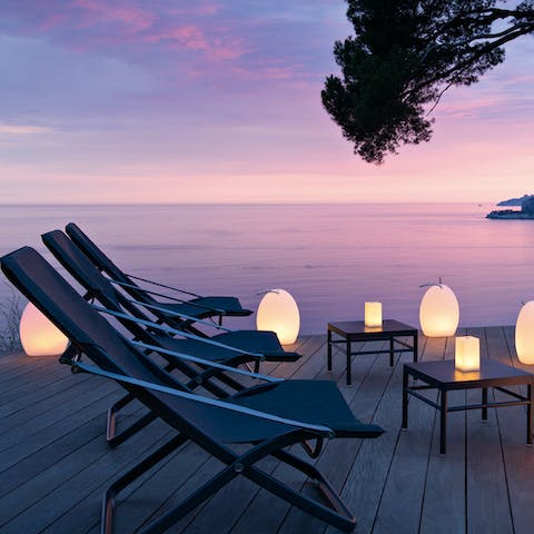 Enjoy the spectacular seafront sunsets