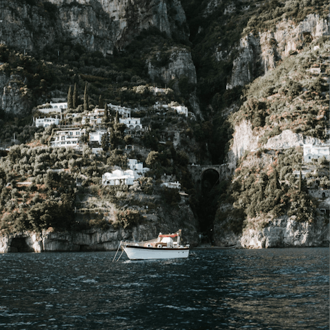Walk twenty-five minutes to La Praia beach or hop on a boat tour