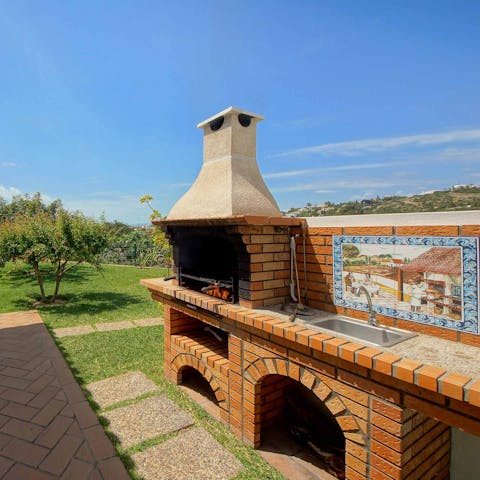 Host a family meal of fresh grilled fish, cooked on the barbecue