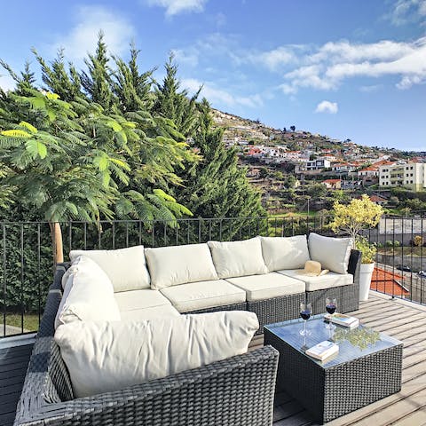 Relax with a drink on the terrace