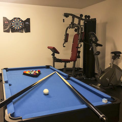 Work out or play a game of snooker