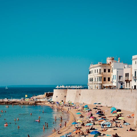 Spend the day soaking up the sunshine on neighbouring beaches