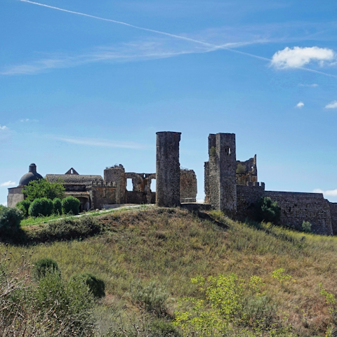 Explore Montemor-o-Novo Castle, a fifteen-minute drive away