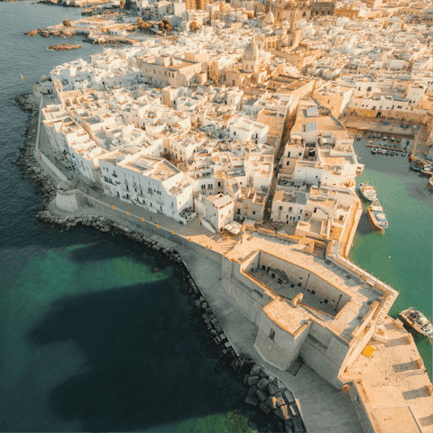 Take a day trip to Monopoli, a short drive away