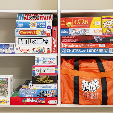 Pass the time with board games and foosball