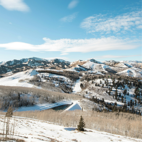 Zip down Deer Valley's ski slopes, 1.5 miles away