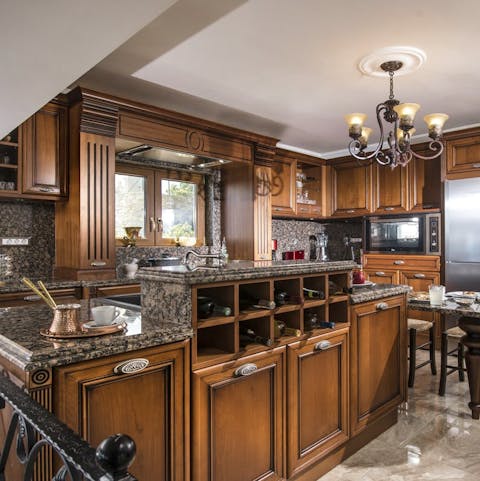 Enjoy plenty of bottle storage in the gourmet kitchen