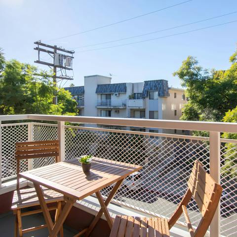 Soak up the sun on the private balcony