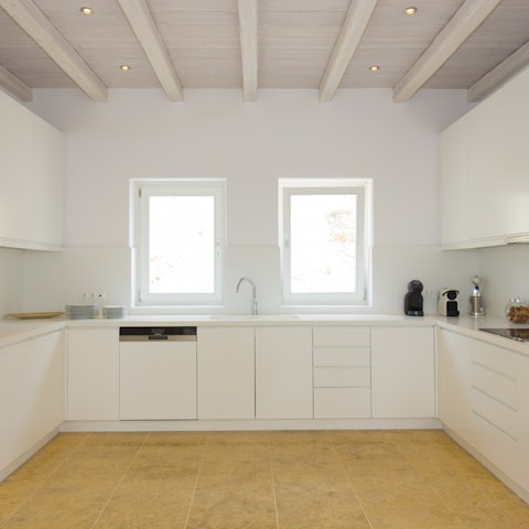 Cook up a storm in the sleek kitchen