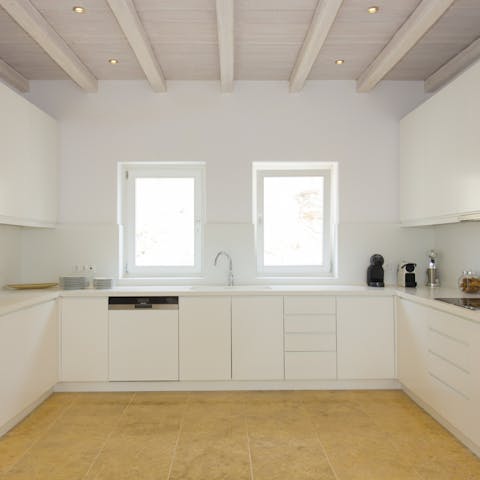 Cook up a storm in the sleek kitchen