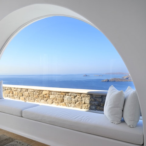 Watch the sun rise from the covered porch