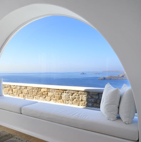 Watch the sun rise from the covered porch