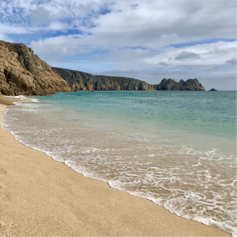 Take sunny walks along Tregantle Beach, only a short drive away
