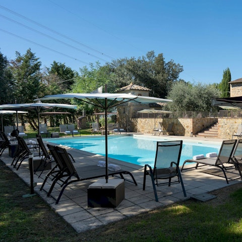 Enjoy a refreshing dip in the private pool
