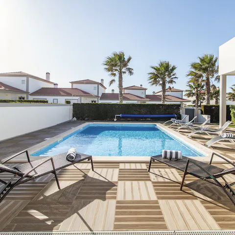 Relax on a sun lounger