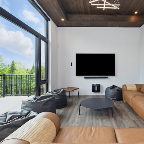 Curl up on the sofa, taking in the breathtaking views