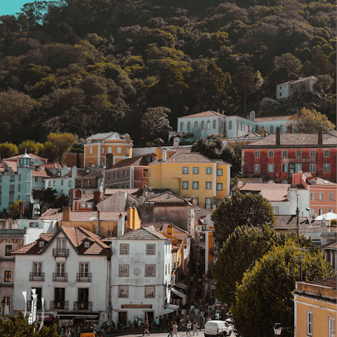 Take the short stroll into the majestic hilltop town of Sintra