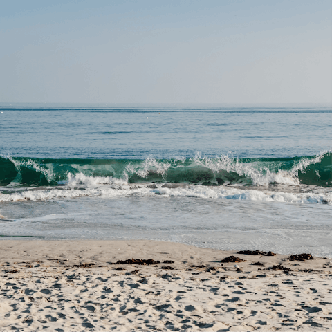 Pack your beach towels and head to Plage de Carnac, an eight-minute walk from home