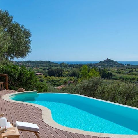 Go for a refreshing dip in the private swimming pool