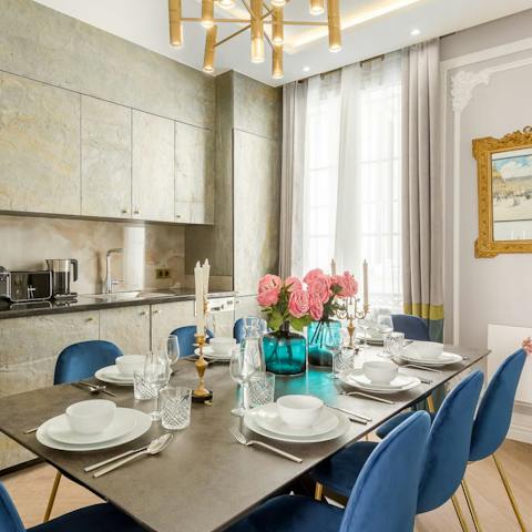 Grab croissants from the nearby bakery to savour at home