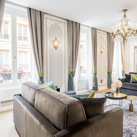 Soak up the Parisian bustle from the Juliet balconies