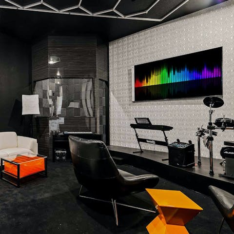Live out your superstar dreams in the private recording studio