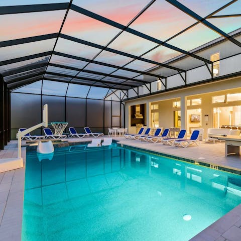 Take a relaxing dip in the private pool